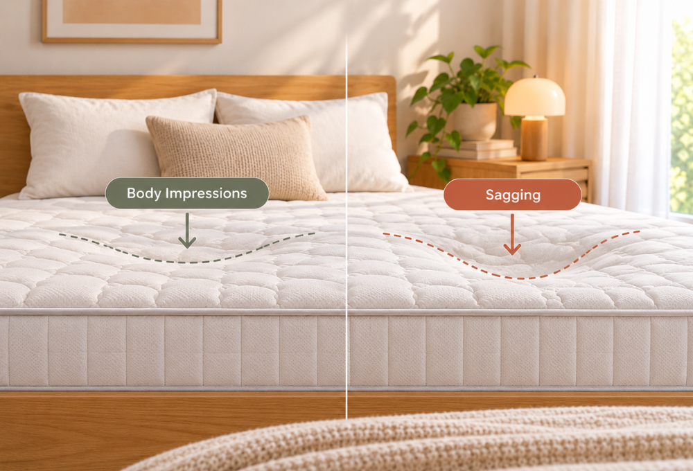 Mattress Body Impressions vs Sagging: What's Normal and What's a Problem?