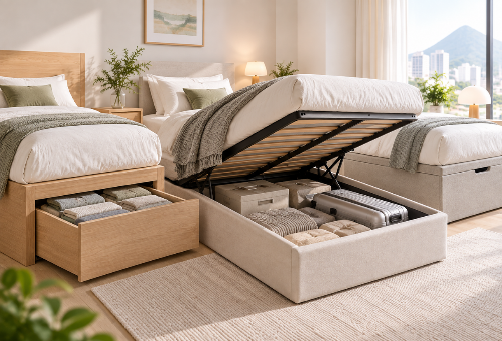 Storage Bed vs Drawer Bed vs Hydraulic Bed: Which Saves More Space?