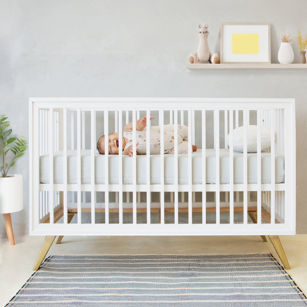 Natural Wood Best Wooden Cribs High Quality Baby Wooden Crib