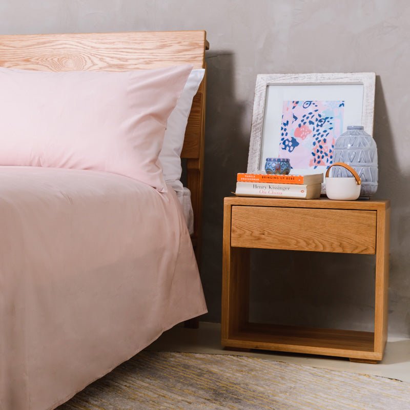 Hong Kong Solid Wood Bedroom Table and Night Stand - oak