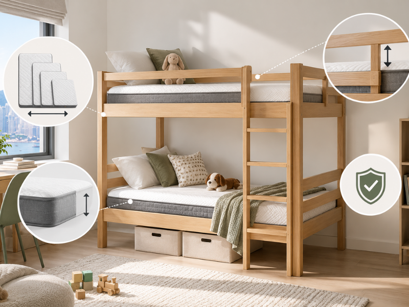 Bunk Bed Mattress Guide: Size, Thickness & Safety in Hong Kong