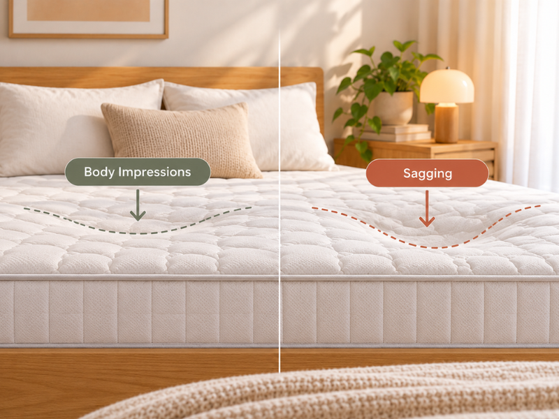 Mattress Body Impressions vs Sagging: What's Normal and What's a Problem?