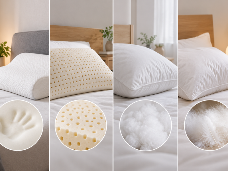 Memory Foam vs Microfiber vs Down Pillows: Which Is Best?