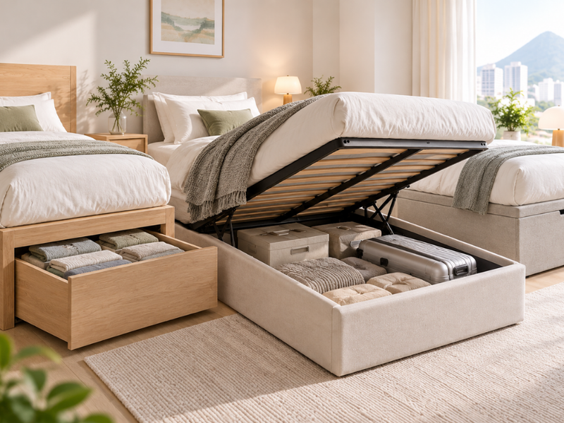 Storage Bed vs Drawer Bed vs Hydraulic Bed: Which Saves More Space?