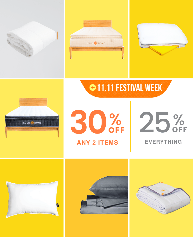 hong kong mattress brand singles day promotion 2025 the best mattress, pillows, bed frames, bed sheets, duvet and bedding store in Hong Kong by hush Home