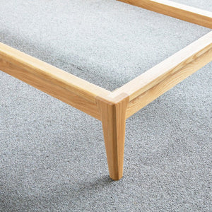 Solid hardwood bed frame - oak