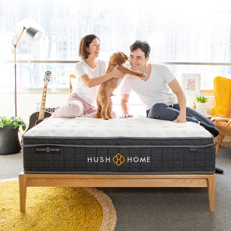 The Hush Mattress in a bright Hong Kong bedroom